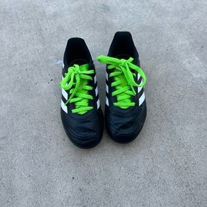 Adidas Goletto VI FG Youth Boys Soccer Cleats Shoes Black/Neon BB0570 Size 13K
